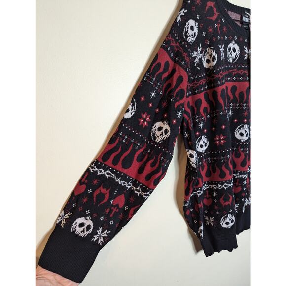 NWT Torrid Disney Villains Poison Apple Fair Isle Sweater - Picture 3 of 8